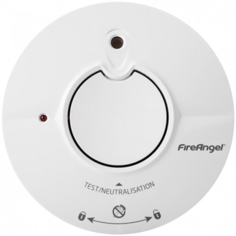 Детектор дыма FireAngel с кнопкой отключения звука с питанием 20-240вольт от сети 